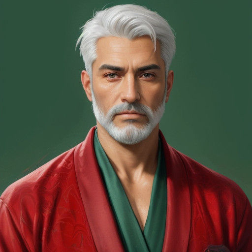 Handsome Middle Eastern Man in Velvet Bathrobe