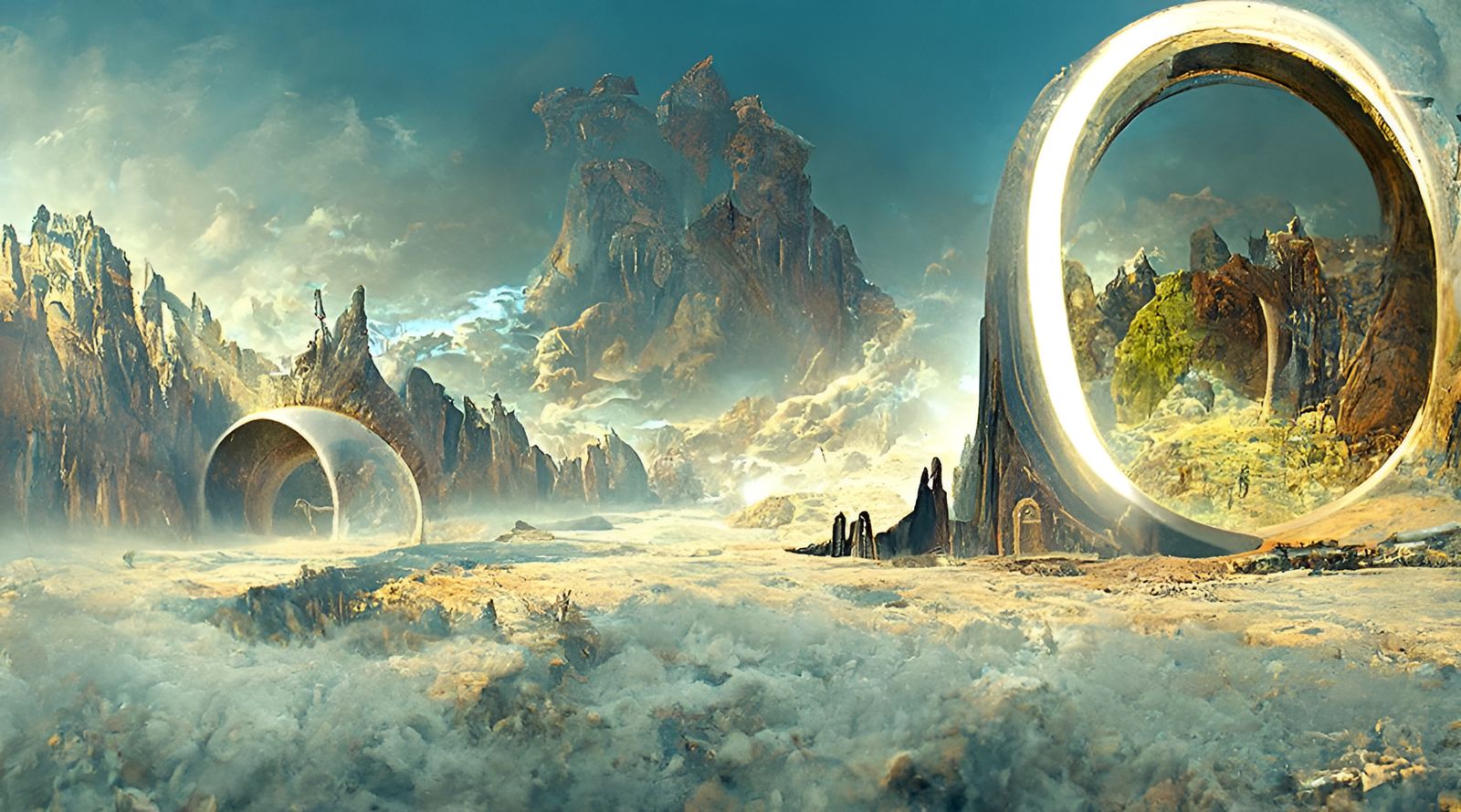 Stargate to Alien World: 3D Rendered Concept Art