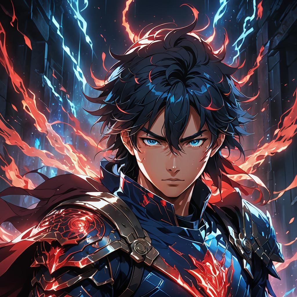 Heroic Anime Portrait of Sung Jin-Woo in Dungeon