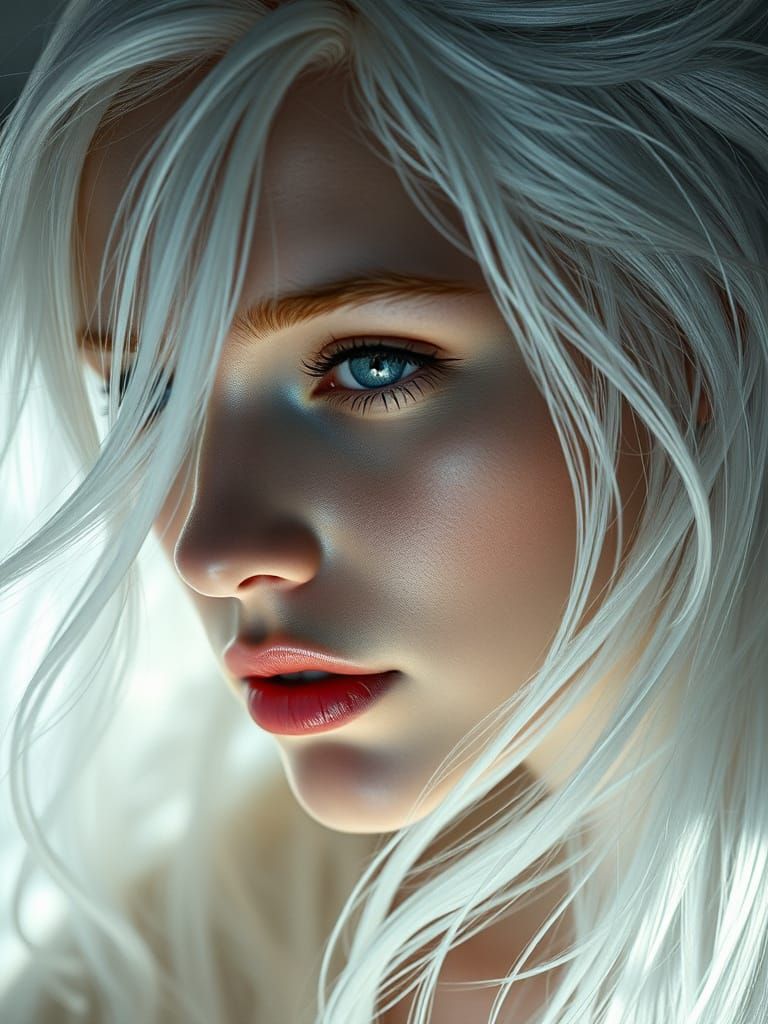 Ethereal Woman in Whispers of Light