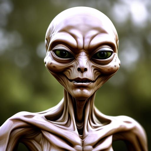 Hyperrealistic AI Alien with Intricate Details
