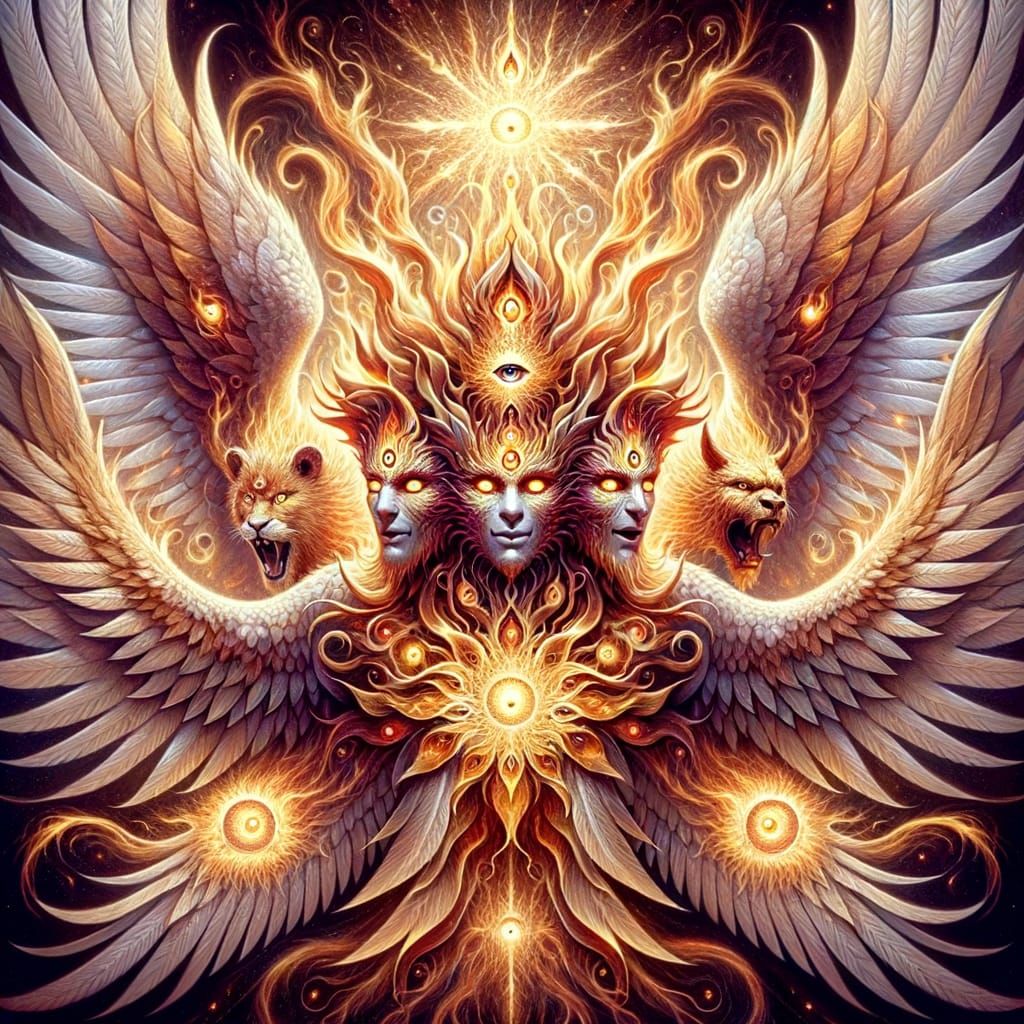 Divine Cherubim Radiates Ethereal Power