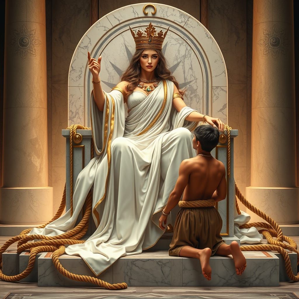 Majestic Goddess Reigns Supreme in Industrial Elegance