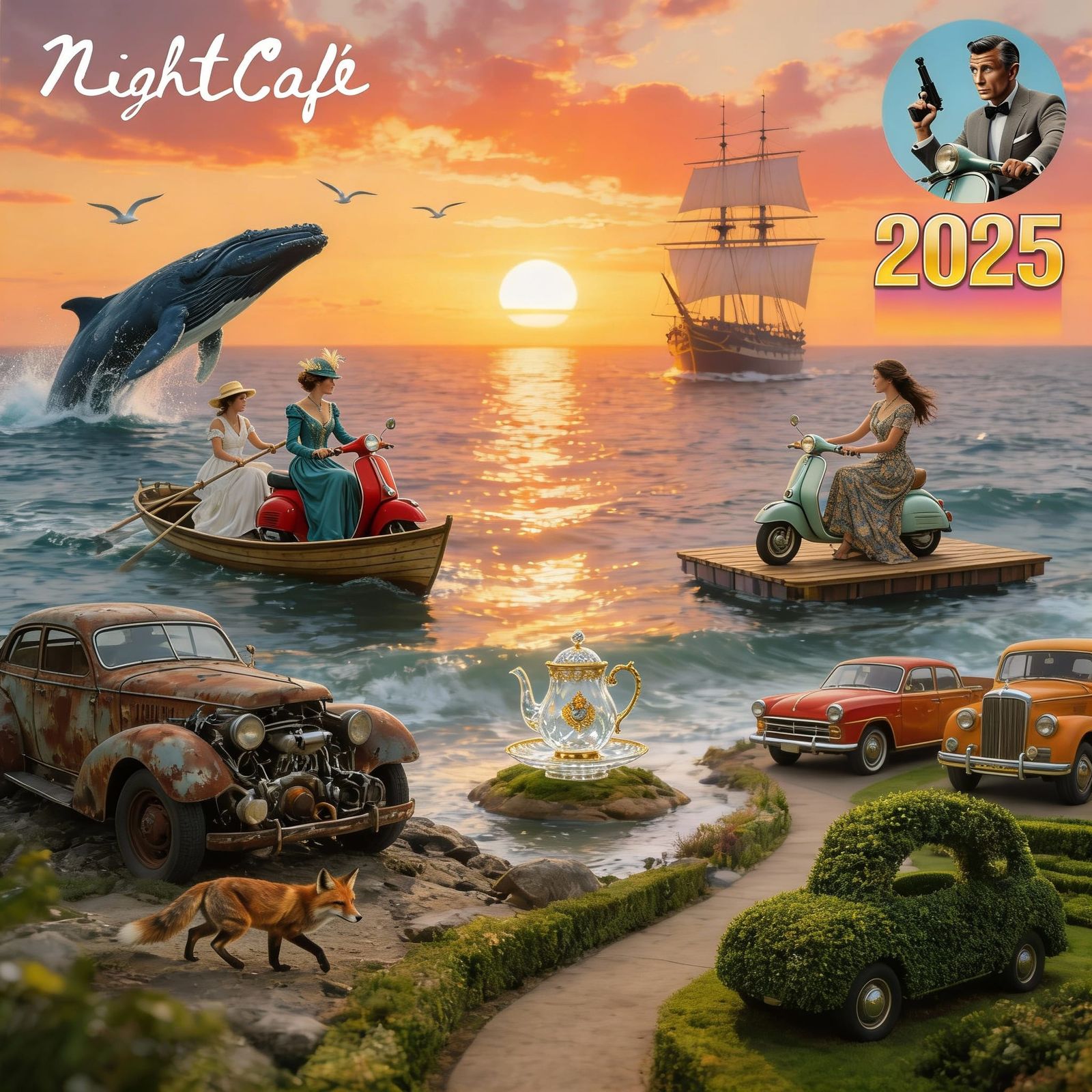 AI Art Collage: NightCafe Creations of 2025