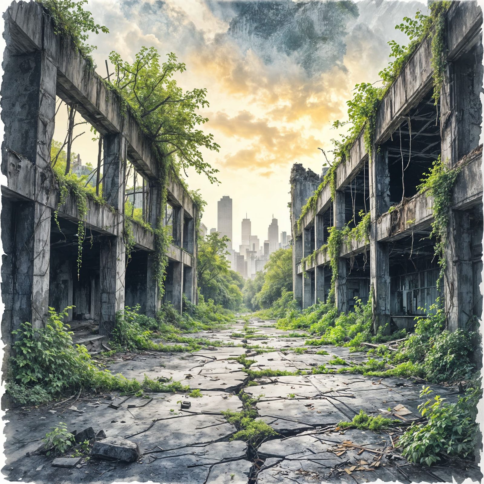 Surreal Ruins Reborn with Nature's Reclamation