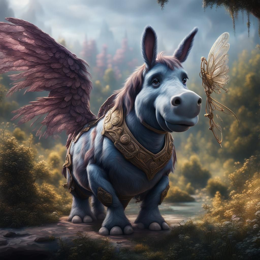 Eeyore Angel: Detailed Matte Painting