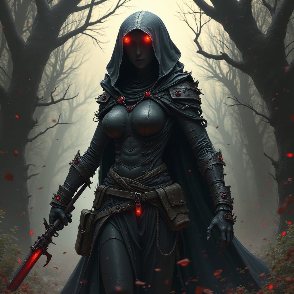 Dark Surrealist Cityscape in Abstract Expressionist Style