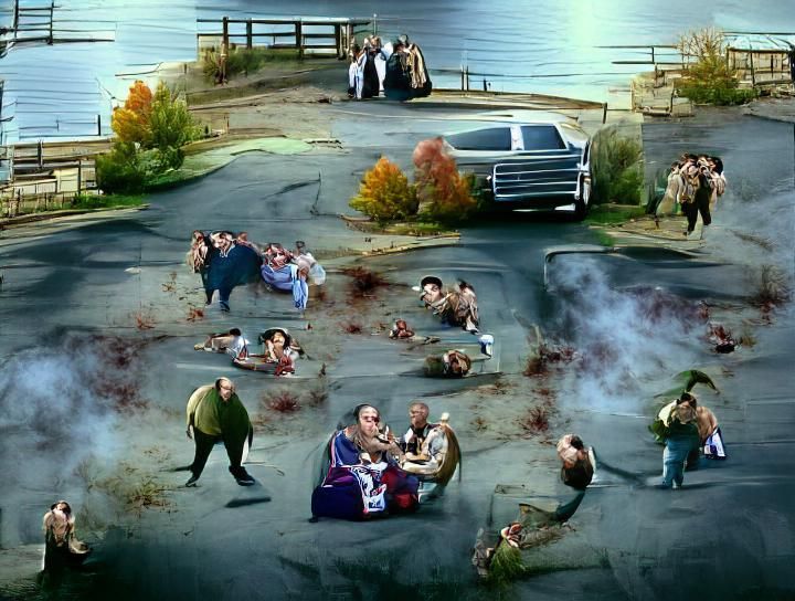 The Sopranos Battle Zombies in Comic Style