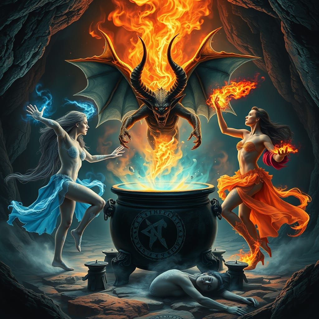 Sorceresses Unleash Magical Power in Epic Dance of Dominance