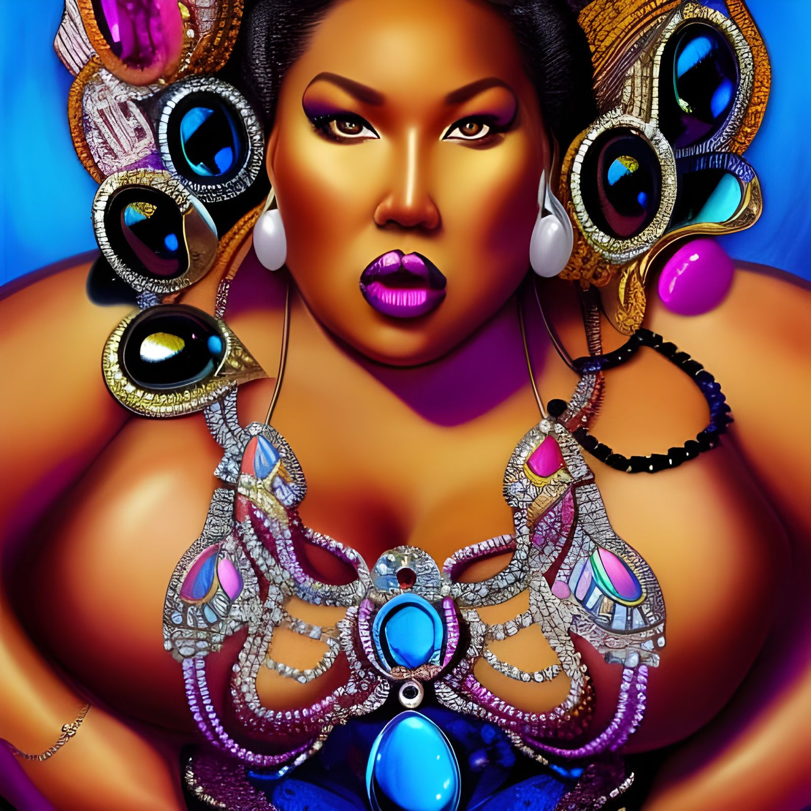 Lizzo as Curvy Jewel-Adorned Black Goddess