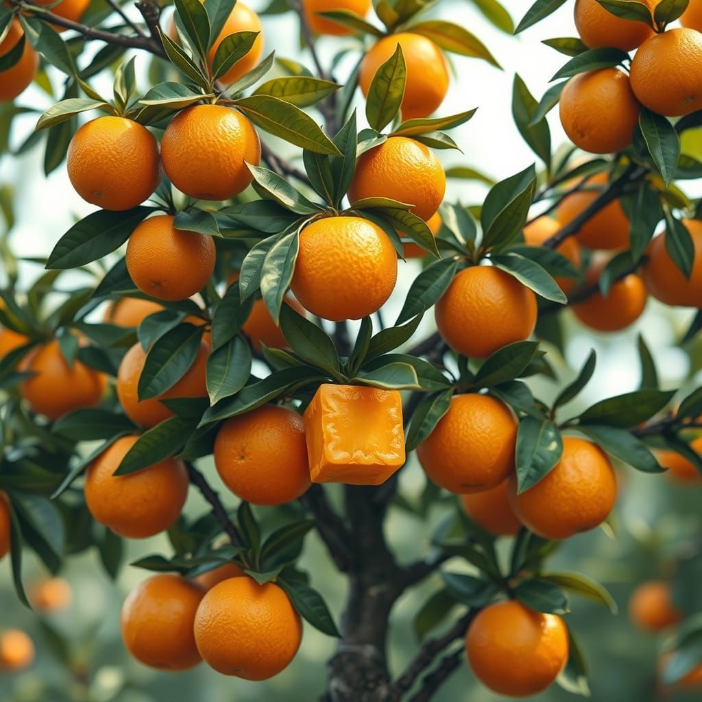 Oranges Transforming: A Whimsical Digital Illustration