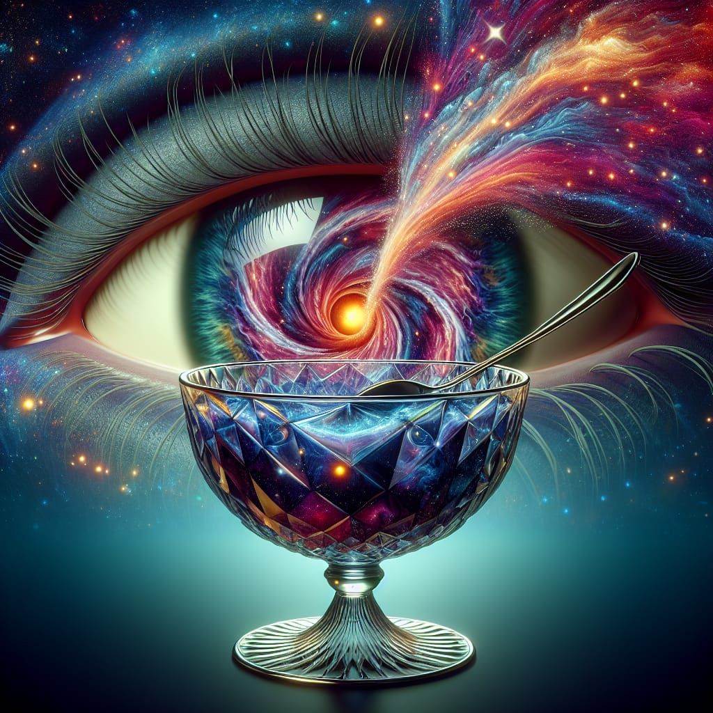 Galactic Soup in Diamond Bowl Human Eye