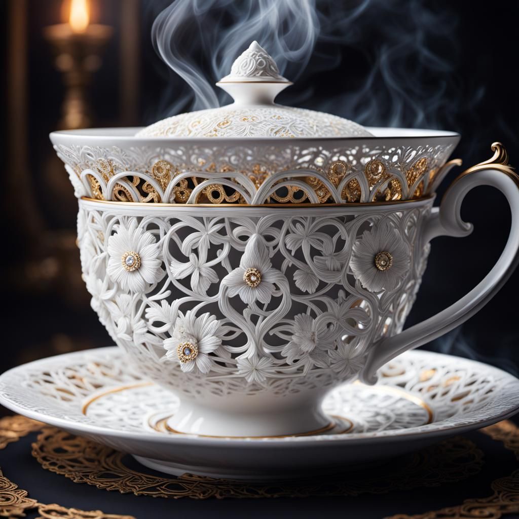 Jason Voorhees in a Teacup: Macro Photograph