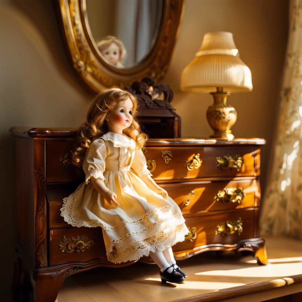 Victorian Porcelain Doll in Renoir Style