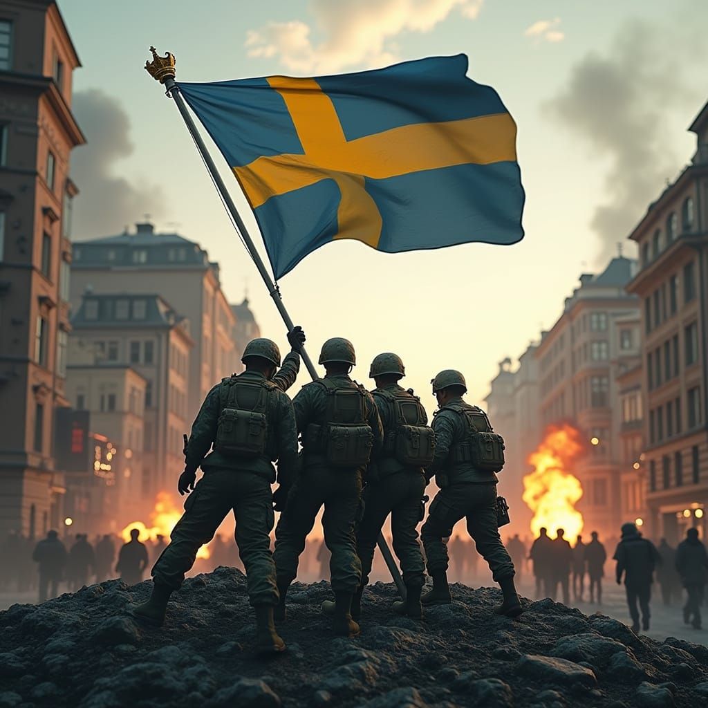 Raising the Flag in War-Torn Stockholm