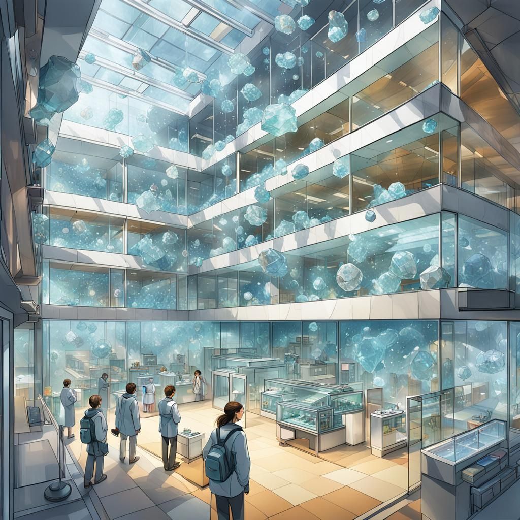 Crystal Research Facility with Pulsating Energy Pillar