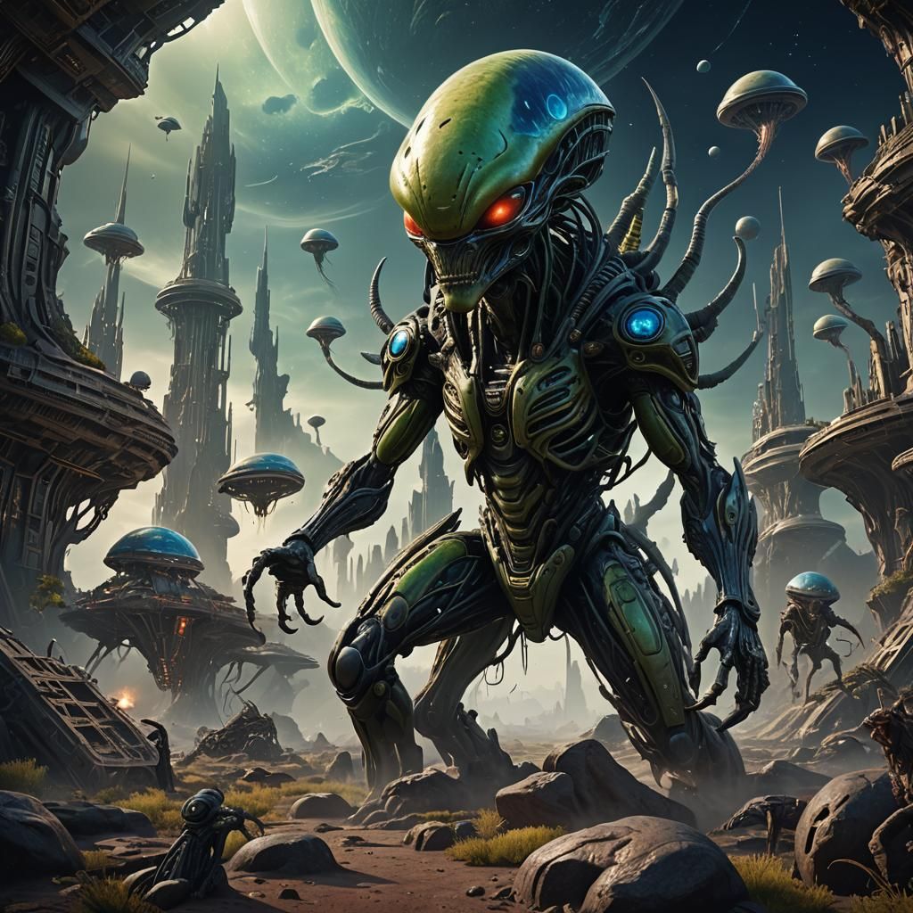 Detailed Alien Consciousness Concept Art