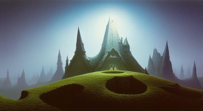 Eerie Dragons and Dark Magic Crystals in Gothic Style