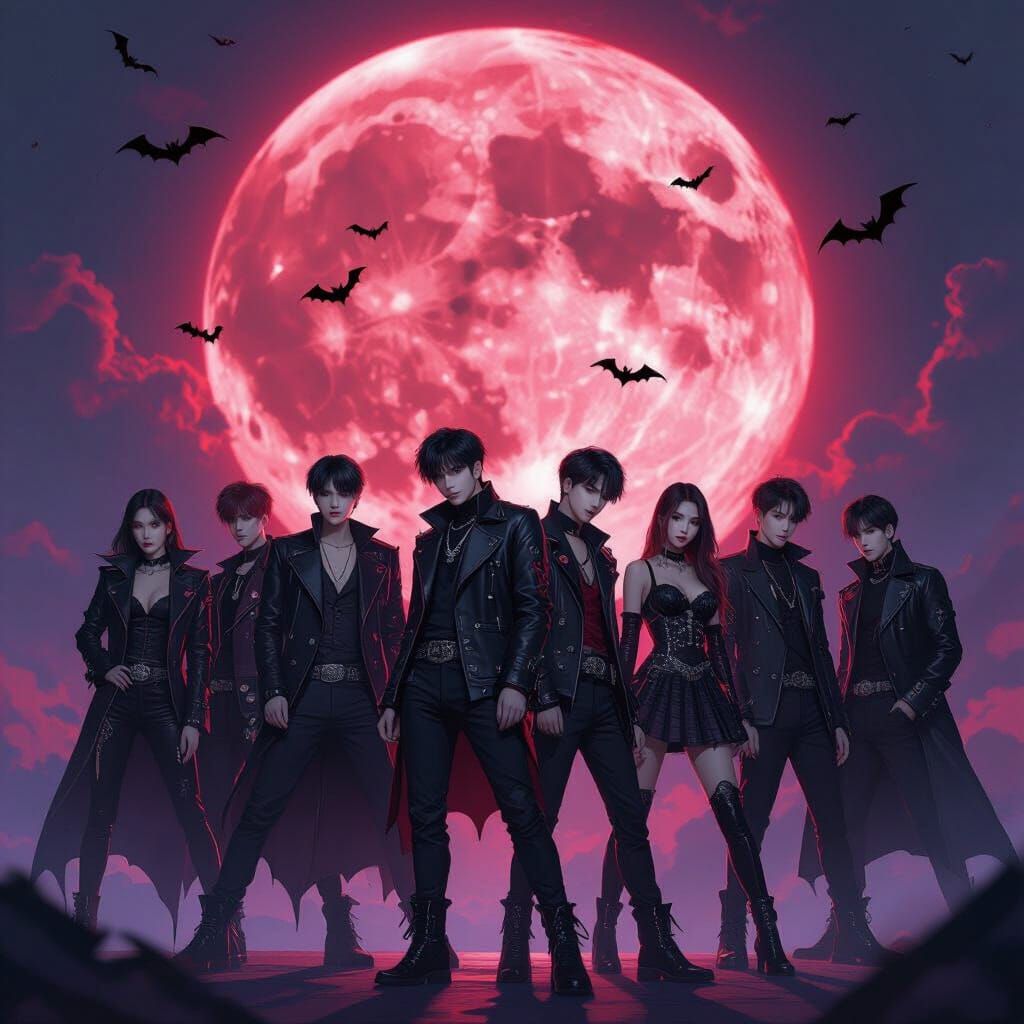 Kpop Groups Perform Under Blood Red Moon