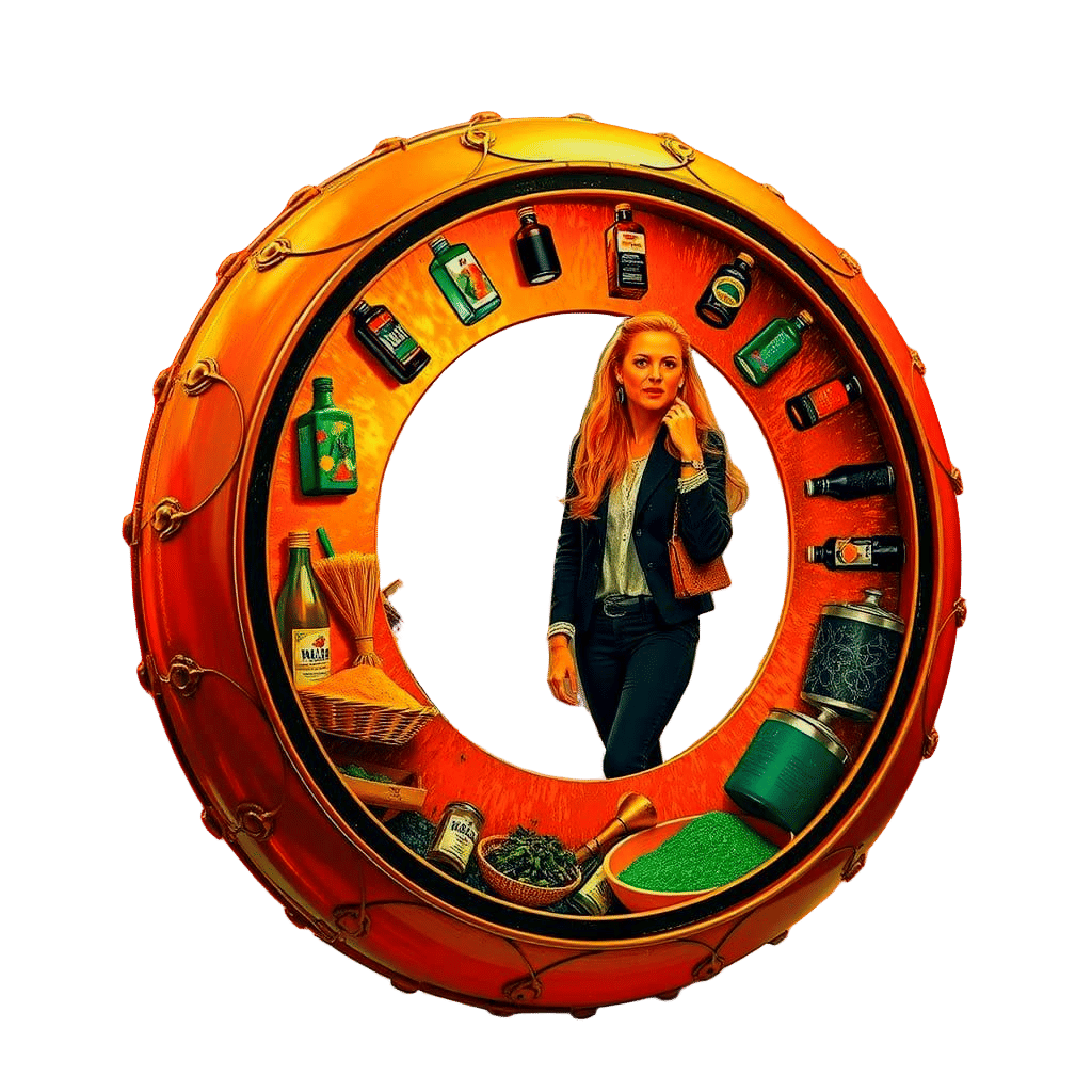 Spice Market Portrait: A Hyperrealistic Landscape Painting