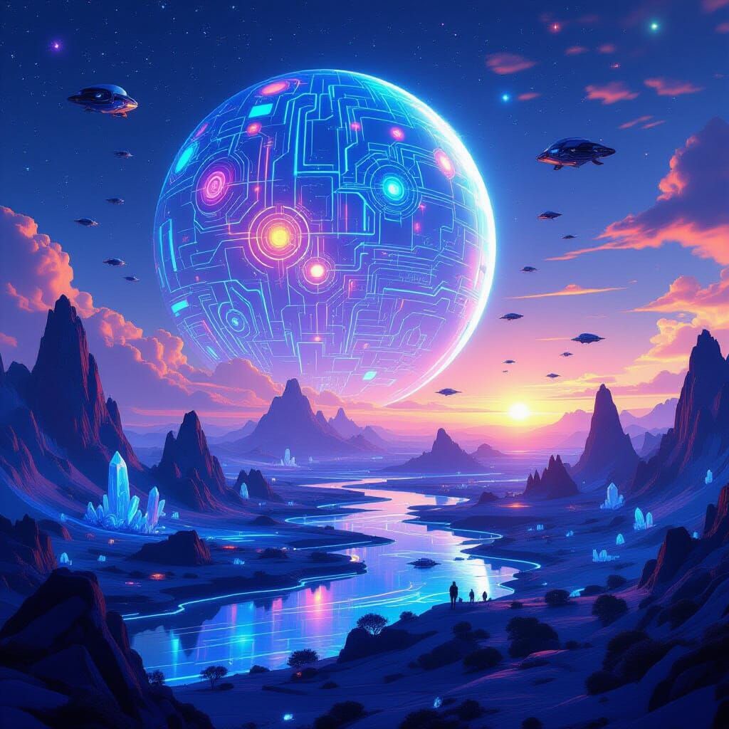 Cortexia, a utopian AI planet, a safe haven for all artifici...