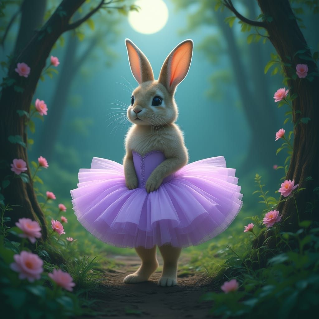 Rabbit in a Tutu: Epic Cinematic Digital Painting