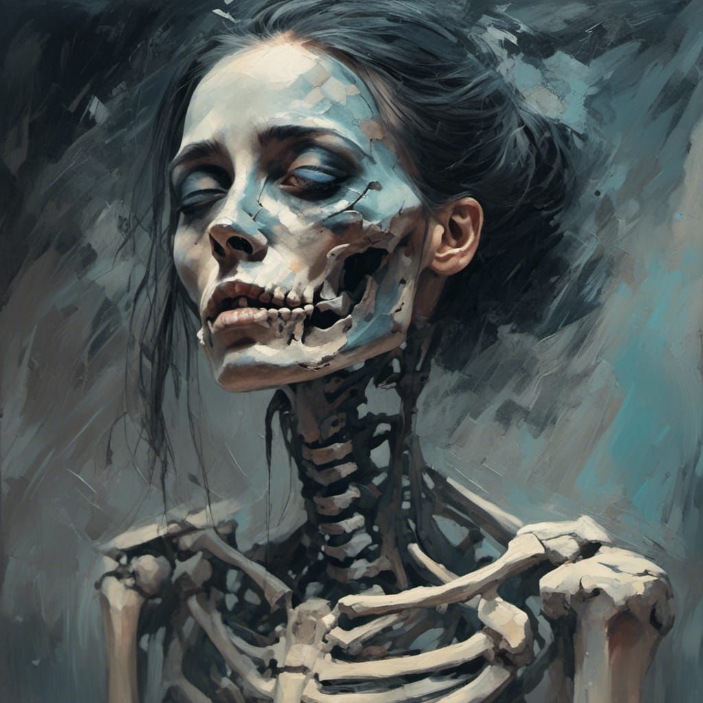 Shattering Portrait Reveals Underlying Skeleton