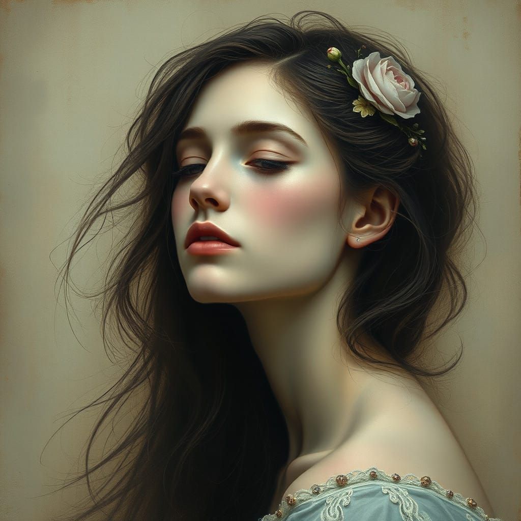 Ethereal Portraiture in Symbolist Style