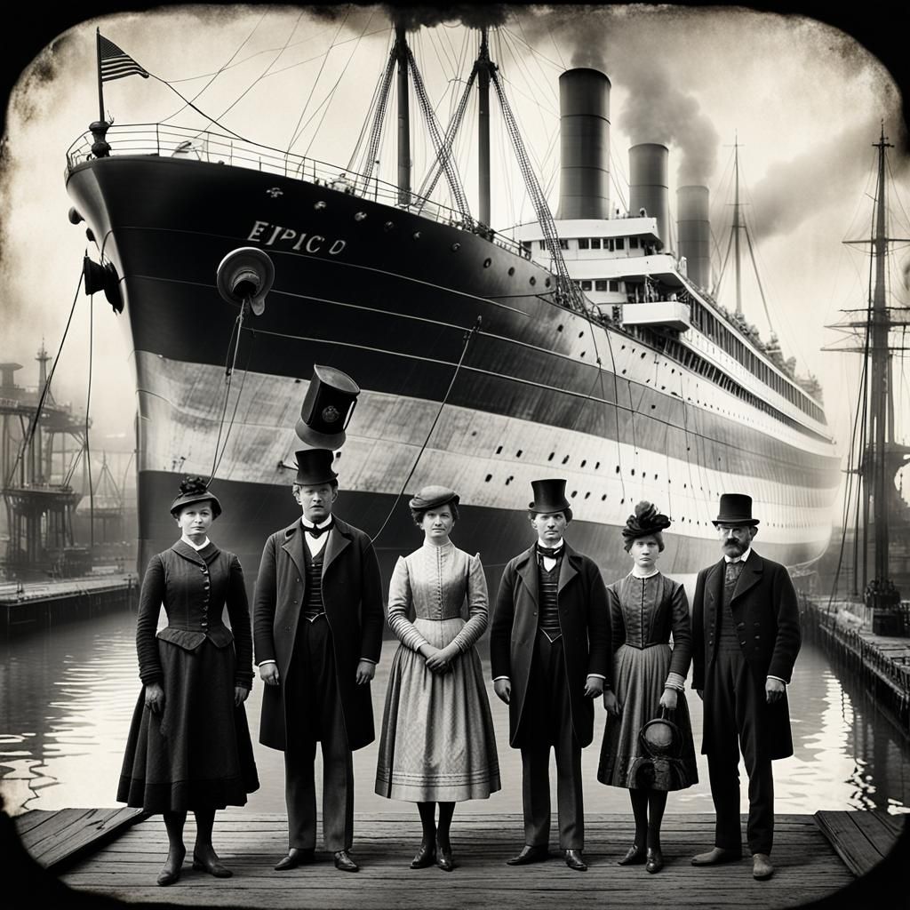 19th Century Family Double Exposure Photograph