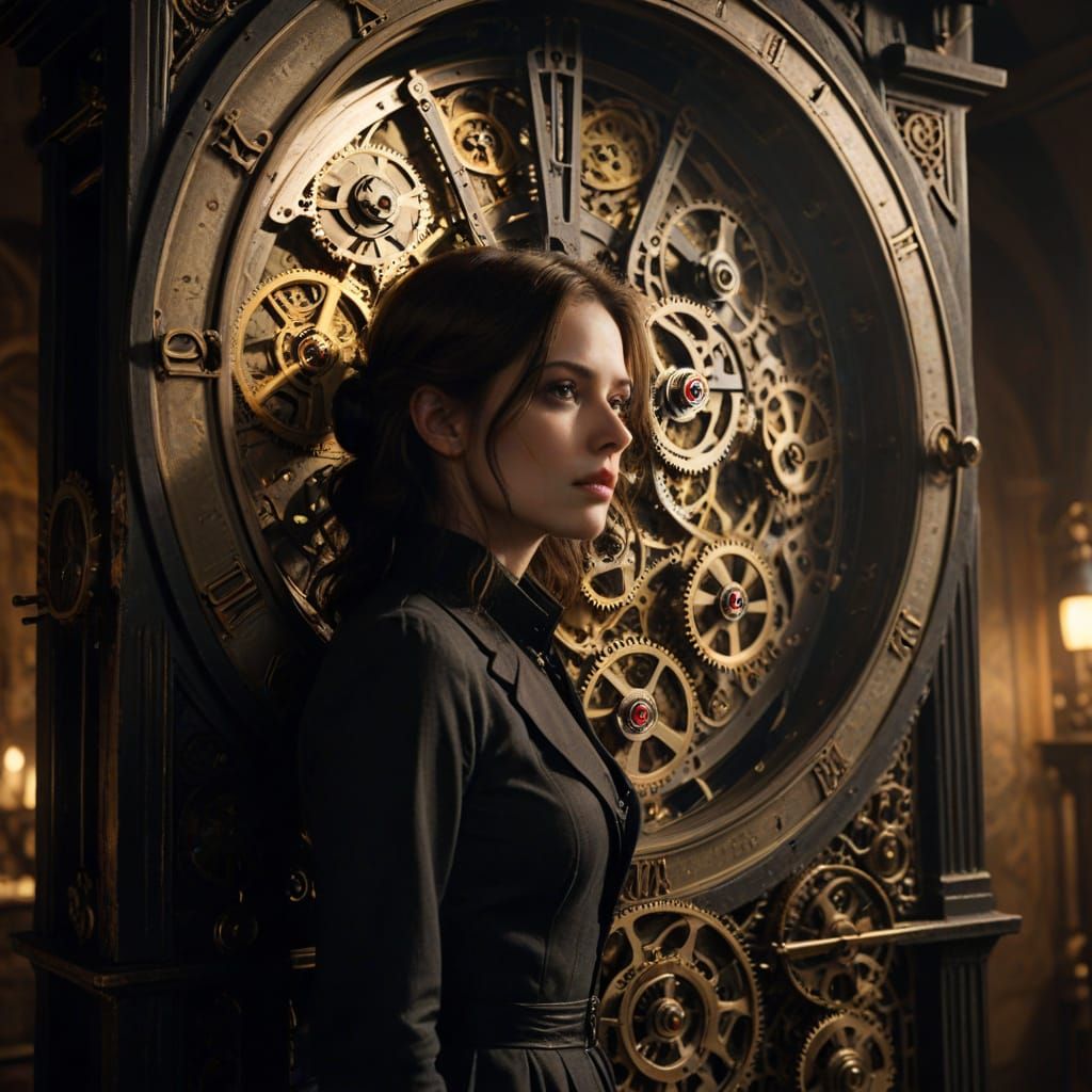 Woman in a Clock Tower, Moody Film Noir Style