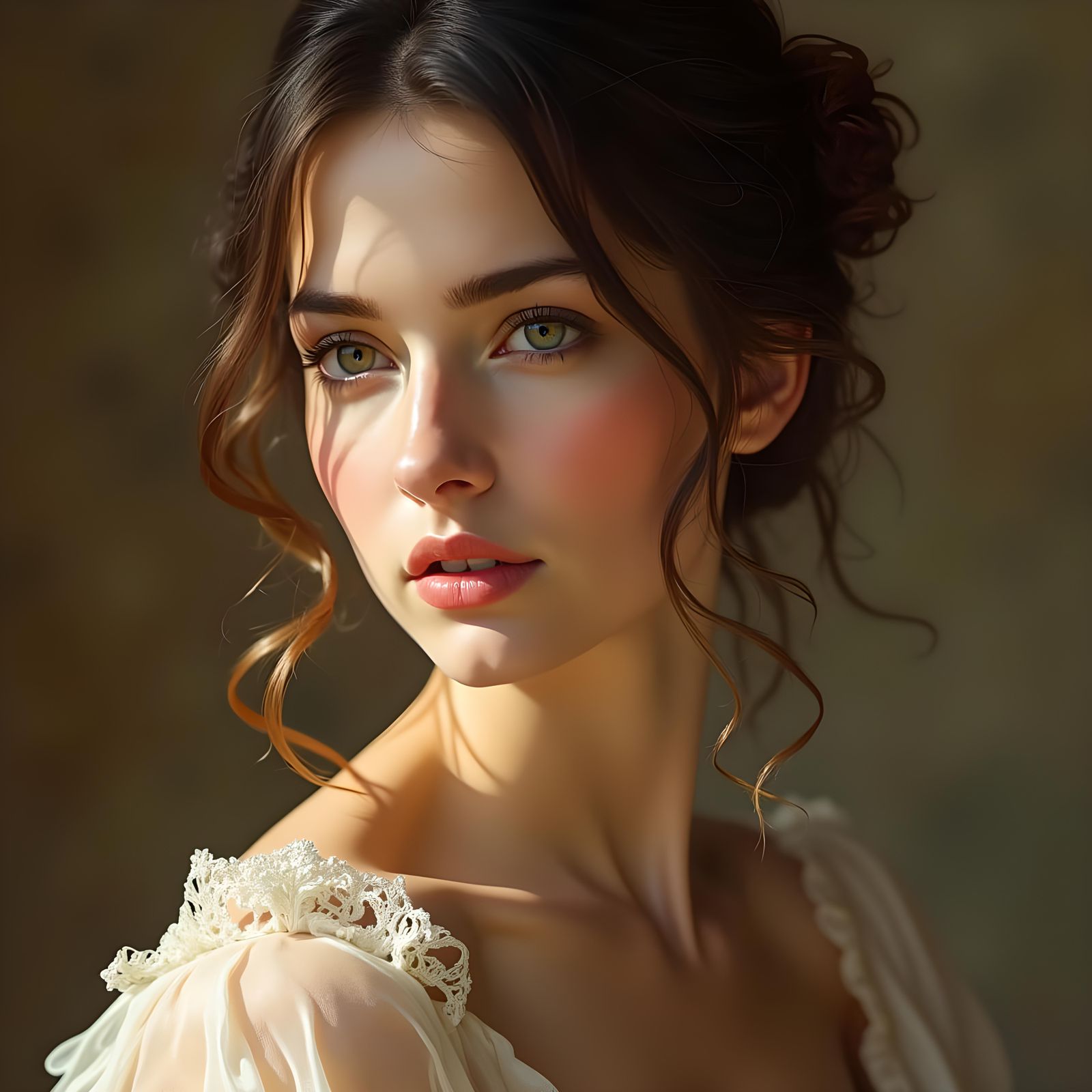 Classic Oil Painting: Portrait of Beauty