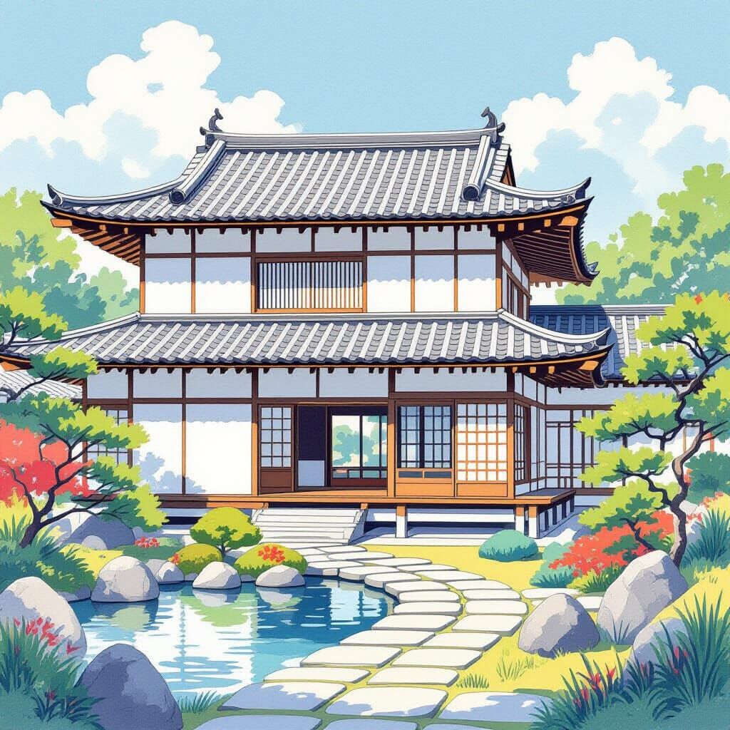 Japanese House Inspired by Traditional Japanese Art