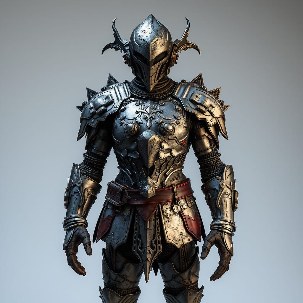 Animated Armor in Gothic Futuristic Style