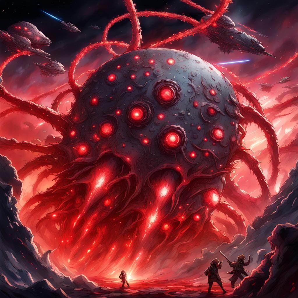 Lovecraftian Horror Engulfs Galaxy in Anime Style