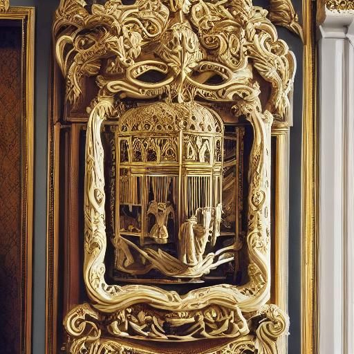 Ornate Music Box with Baroque Elements