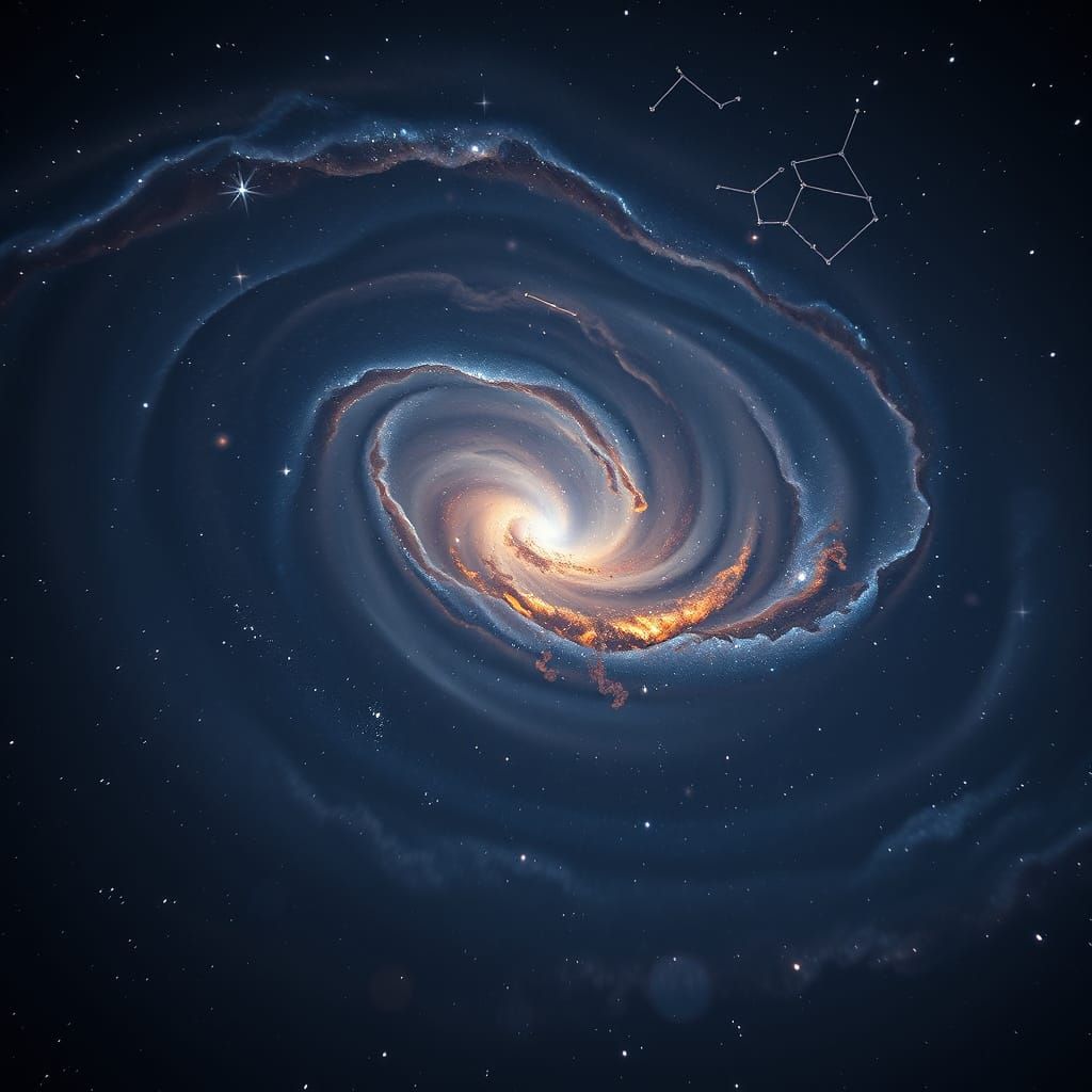 Radiant Starlight Illuminates Swirling Galaxies