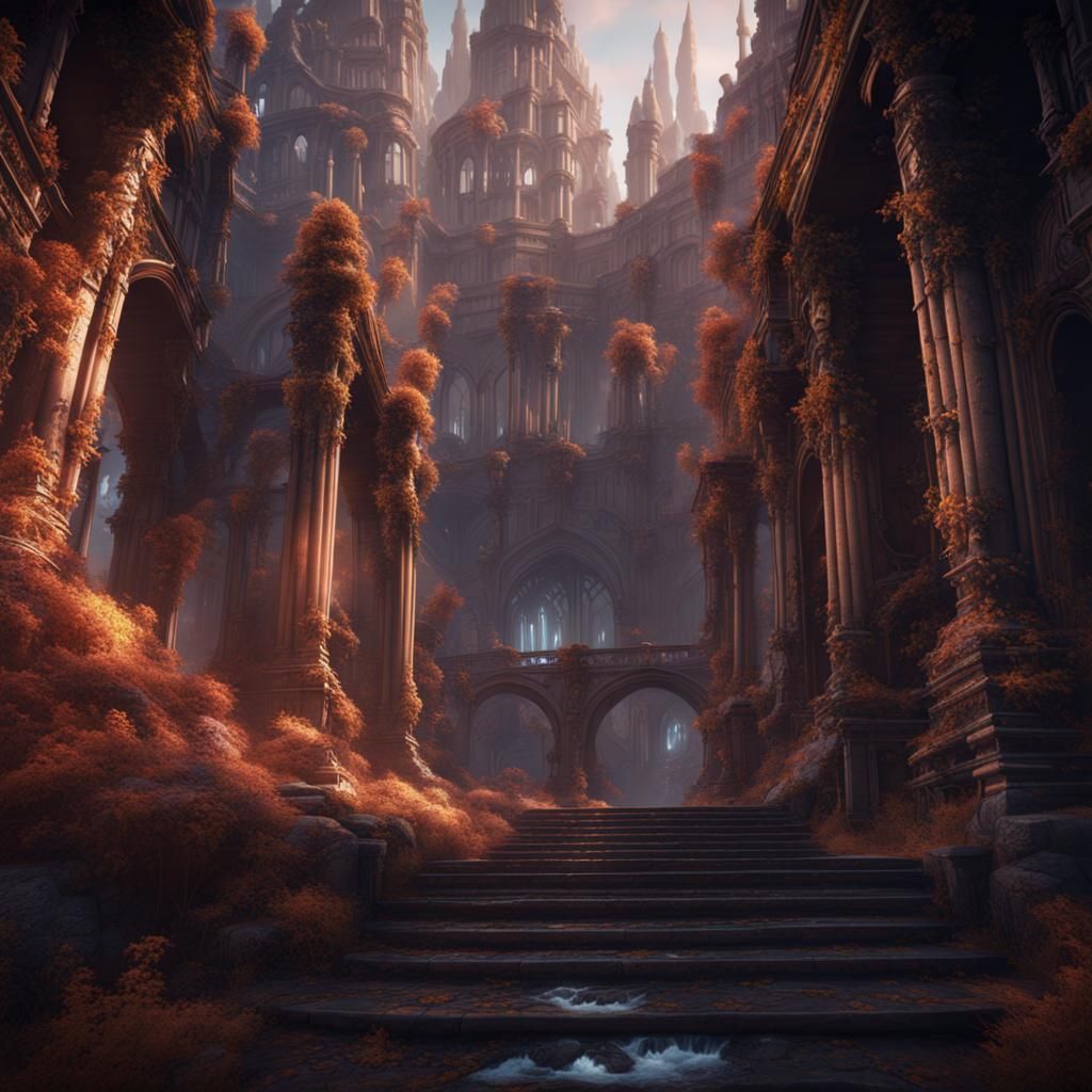 Fantastical Matte Painting in Deep Color