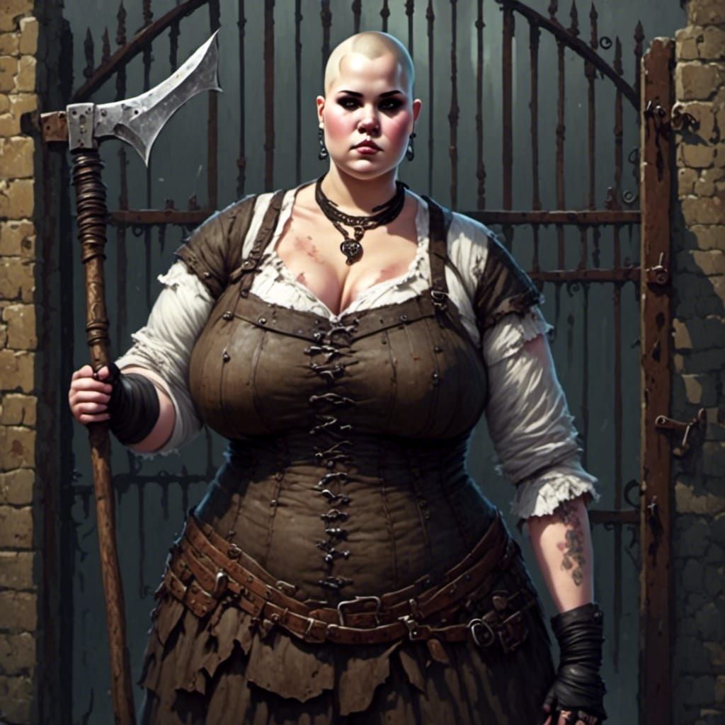 Woman with Axe Defending Besieged City