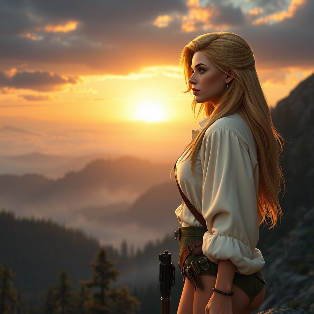 Cyberpunk Smuggler in Sunset Vista