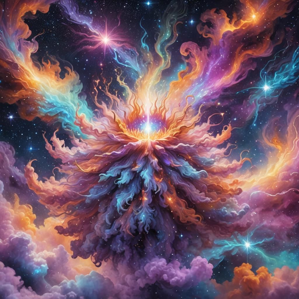 Cosmic Floof in Dreamlike Astral Landscape