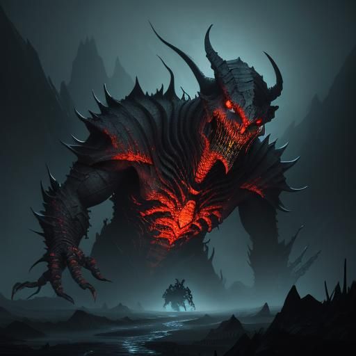 Stalagnorm Warden Golem in Dark Fantasy Style