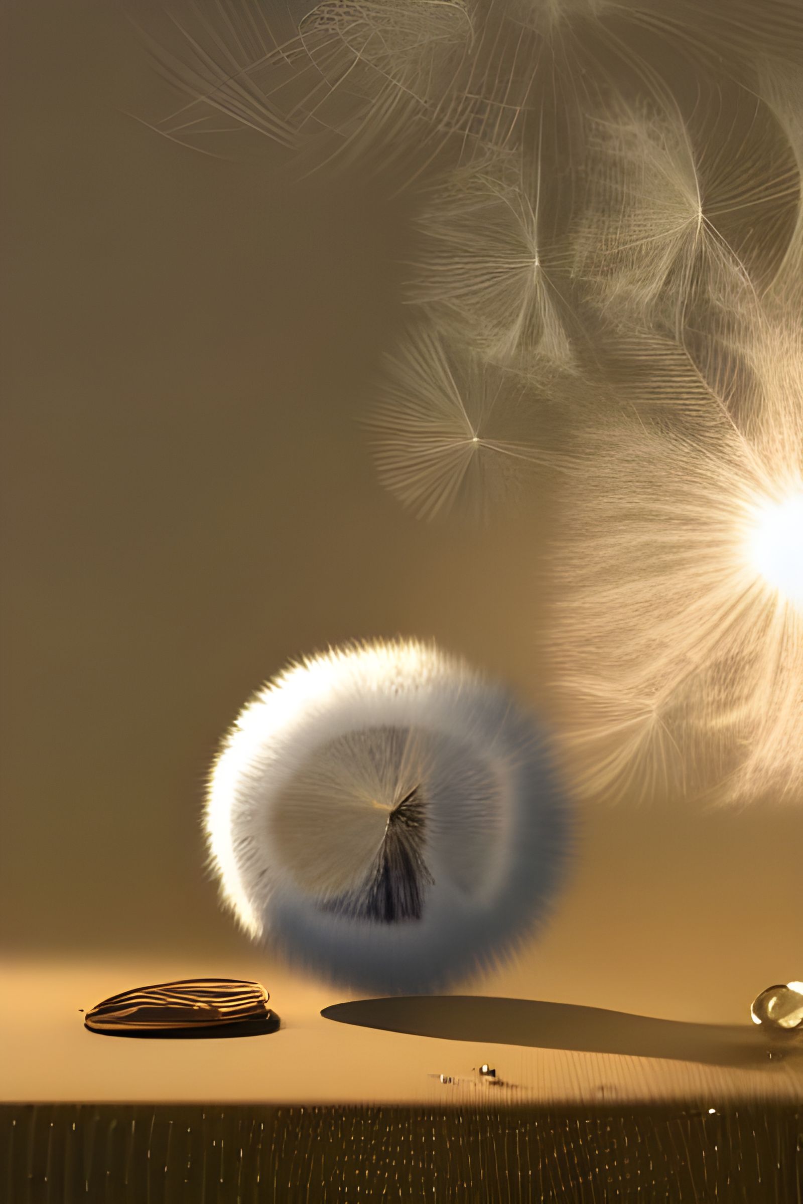Dreamy Dandelion Still Life in Photorealistic 3D