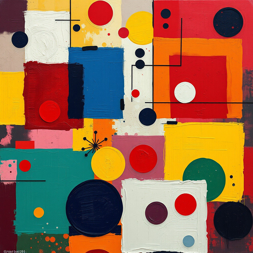 Abstract Geometric Shapes in a Dreamlike Realm