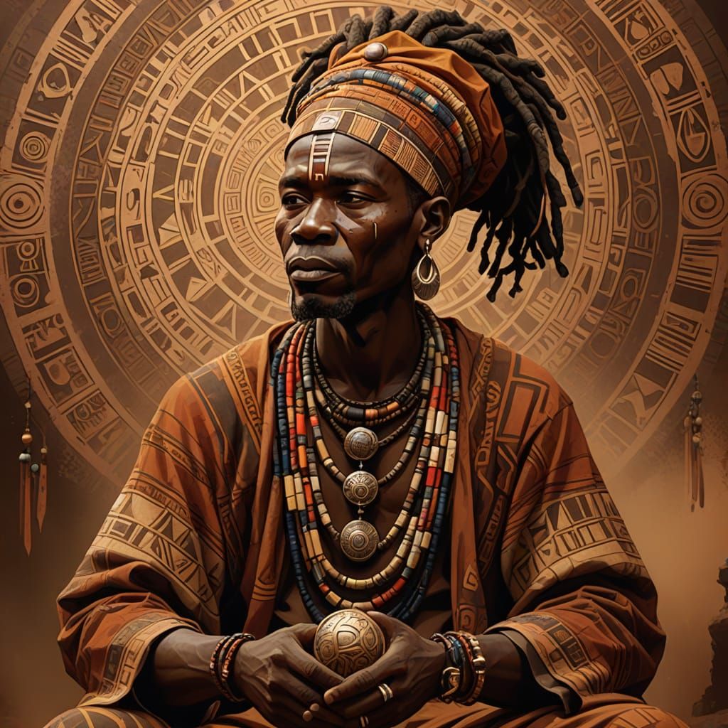 Griot Sings, Holding Ancient Wisdom in African Tribal Art St...