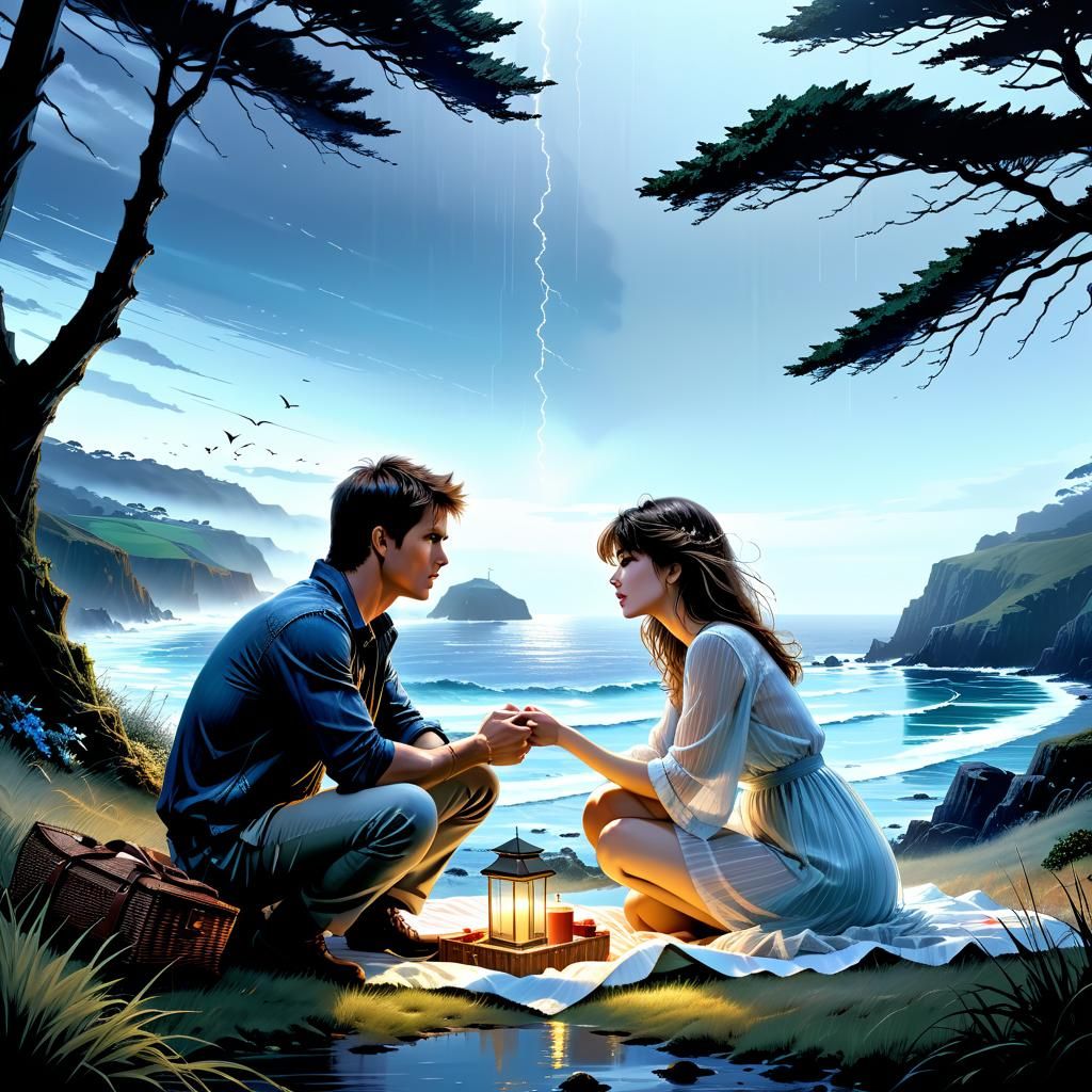 Candlelit Intense Beach Love Picnic ❤️‍🔥🥪🐚