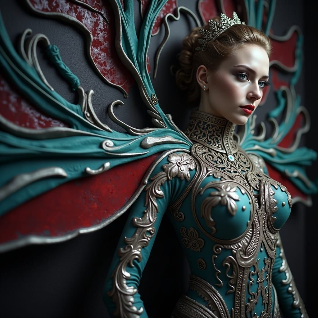 Hyperrealistic Sculpture with Vivid Colors