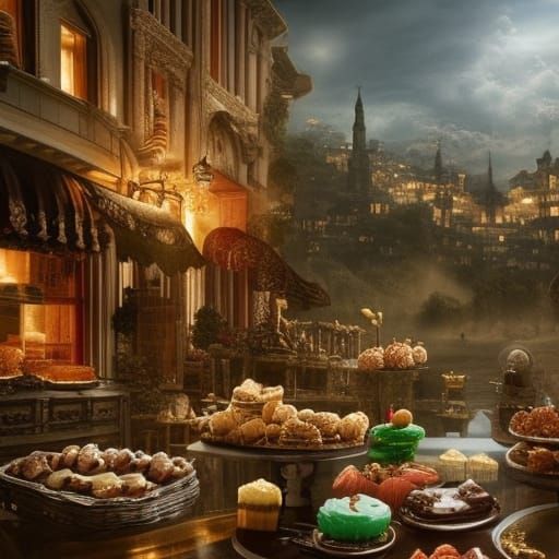 Epic Dessert Still Life: Digital Matte Painting