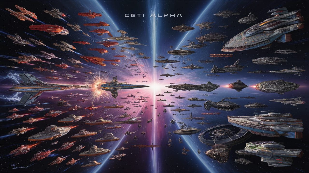Epic Space Battle in Ceti Alpha System