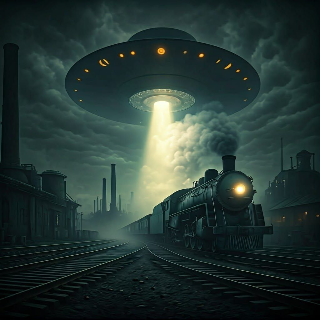 Mysterious UFO Threatens 1880s Industrial Landscape
