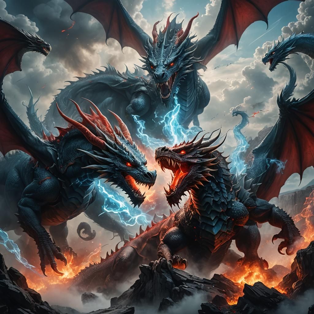 Epic Dragons Create Ice Sword with Fire Breath